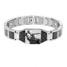 Carica l&#39;immagine nel visualizzatore di Gallery, Bracciale da uomo personalizzato IPOALLERGENICO E ACCIAIO INOSSIDABILE
