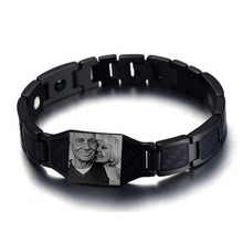 Carica l&#39;immagine nel visualizzatore di Gallery, Bracciale da uomo personalizzato IPOALLERGENICO E ACCIAIO INOSSIDABILE
