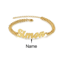 Load image into Gallery viewer, Custom NAME COUPLE 18K Bracelet
