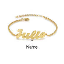 Carica l&#39;immagine nel visualizzatore di Gallery, Bracciale NOME COPPIA personalizzato 18K
