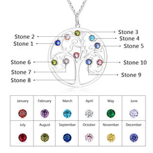 Carica l&#39;immagine nel visualizzatore di Gallery, Collana personalizzata ALBERO FAMIGLIA ARCOBALENO
