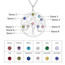 Carica l&#39;immagine nel visualizzatore di Gallery, Collana personalizzata ALBERO FAMIGLIA ARCOBALENO
