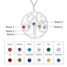 Load image into Gallery viewer, Custom RAINBOW FAMILY TREE Necklace
