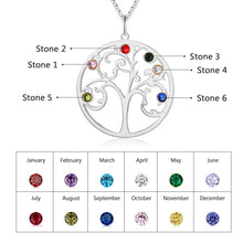 Load image into Gallery viewer, Custom RAINBOW FAMILY TREE Necklace
