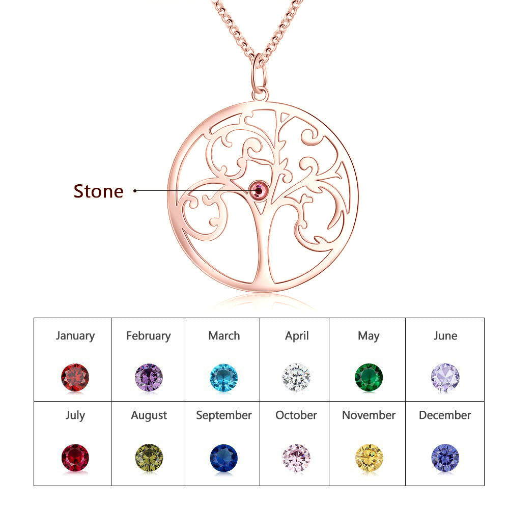 Collana personalizzata ALBERO FAMIGLIA ARCOBALENO