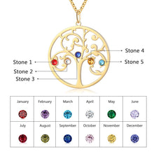 Carica l&#39;immagine nel visualizzatore di Gallery, Collana personalizzata ALBERO FAMIGLIA ARCOBALENO
