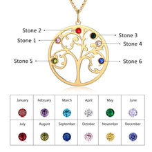 Load image into Gallery viewer, Custom RAINBOW FAMILY TREE Necklace
