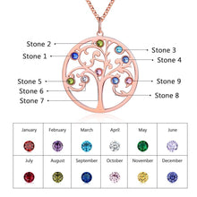 Load image into Gallery viewer, Custom RAINBOW FAMILY TREE Necklace
