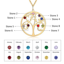 Carica l&#39;immagine nel visualizzatore di Gallery, Collana personalizzata ALBERO FAMIGLIA ARCOBALENO
