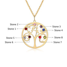 Load image into Gallery viewer, Custom RAINBOW FAMILY TREE Necklace
