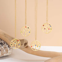 Load image into Gallery viewer, Custom RAINBOW FAMILY TREE Necklace
