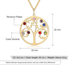 Load image into Gallery viewer, Custom RAINBOW FAMILY TREE Necklace
