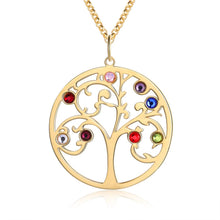 Load image into Gallery viewer, Custom RAINBOW FAMILY TREE Necklace
