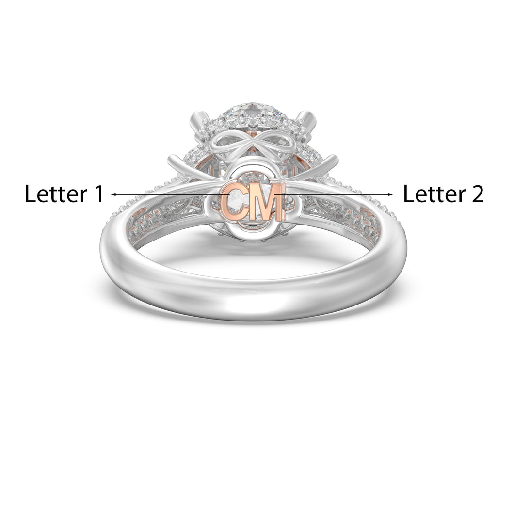 Anello personalizzato in argento sterling 925 VIA VENETO WEDDING COPPIE