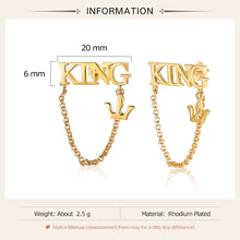 Load image into Gallery viewer, KING Gold Plated Earring
