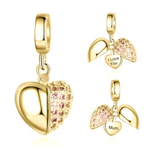 Load image into Gallery viewer, Custom SURPRISE HEART Rhodium Plated Charm
