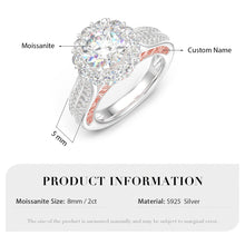 Carica l&#39;immagine nel visualizzatore di Gallery, Fede nuziale personalizzata in argento sterling 925 BAROCCO Moissanite
