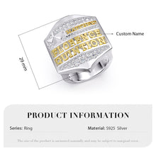 Load image into Gallery viewer, Custom 925 Sterling Silver DOMINUS Ring
