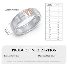 Load image into Gallery viewer, Custom 925 Sterling Silver ROMAN Couple Ring
