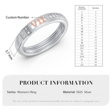 Load image into Gallery viewer, Custom 925 Sterling Silver ROMAN Couple Ring
