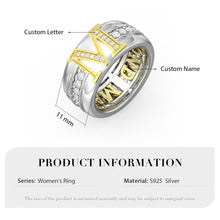 Carica l&#39;immagine nel visualizzatore di Gallery, Anello di coppia DOGE in argento sterling 924 personalizzato
