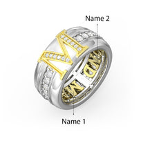 Load image into Gallery viewer, Custom 924 Sterling Silver DOGE Couple Ring
