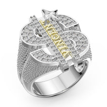 Carica l&#39;immagine nel visualizzatore di Gallery, Anello DOLLAR KING in argento sterling 925 personalizzato
