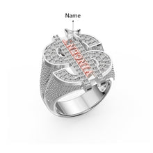 Carica l&#39;immagine nel visualizzatore di Gallery, Anello DOLLAR KING in argento sterling 925 personalizzato
