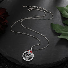 Carica l&#39;immagine nel visualizzatore di Gallery, HALLOWEEN 🎃SET ROSE FLOWER🌹COLLANA Placcata Oro Bianco con ORECCHINI
