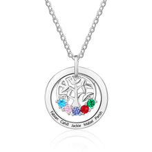 Load image into Gallery viewer, Custom 925 Sterling Silver FAMILY TREE ROOTS Pendant Necklace
