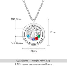 Load image into Gallery viewer, Custom 925 Sterling Silver FAMILY TREE ROOTS Pendant Necklace
