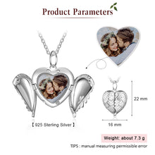 Load image into Gallery viewer, Custom 925 Sterling Silver HEART PHOTO Necklace
