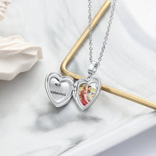 Carica l&#39;immagine nel visualizzatore di Gallery, PersonalizzatoCollana A CUORE APERTO in argento sterling 925
