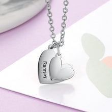 Load image into Gallery viewer, Custom Engraving HEART G/W/R Plated Necklace
