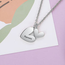 Load image into Gallery viewer, Custom Engraving HEART G/W/R Plated Necklace
