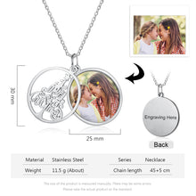 Load image into Gallery viewer, Custom CHRISTMAS TREE PHOTO White Gold Plated Necklace
