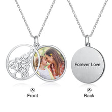 Load image into Gallery viewer, Custom CHRISTMAS TREE PHOTO White Gold Plated Necklace
