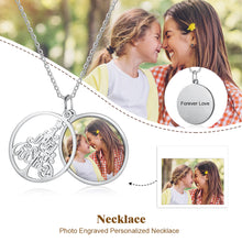 Load image into Gallery viewer, Custom CHRISTMAS TREE PHOTO White Gold Plated Necklace
