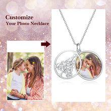 Load image into Gallery viewer, Custom CHRISTMAS TREE PHOTO White Gold Plated Necklace
