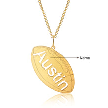 Load image into Gallery viewer, Custon FOOTBALL NAME  Necklace
