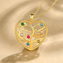 Load image into Gallery viewer, Custom FAMILY TREE BIRTHSTONES/NAME - Gold/White/Rose Plated - Necklace
