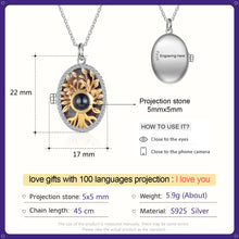 Load image into Gallery viewer, Custom 925 Sterling Silver FAMILY TREE PROJECTION STONE PHOTO Necklace
