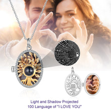 Carica l&#39;immagine nel visualizzatore di Gallery, Personalizzato 925 Sterling Silver FAMIGLIA PROIEZIONE PIETRA Collana FOTO
