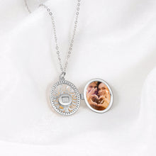 Carica l&#39;immagine nel visualizzatore di Gallery, Personalizzato 925 Sterling Silver FAMIGLIA PROIEZIONE PIETRA Collana FOTO
