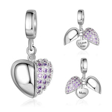 Load image into Gallery viewer, Custom SURPRISE HEART Rhodium Plated Charm
