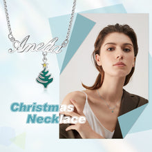 Load image into Gallery viewer, Custom CHRISTMAS TREE NAME White Gold Plated Necklace
