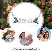 Carica l&#39;immagine nel visualizzatore di Gallery, Personalizzato NOME NATALE Collana placcata oro bianco
