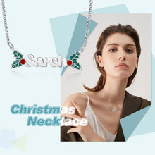 Load image into Gallery viewer, Custom CHRISTMAS NAME White Gold Plated Necklace
