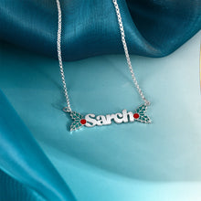 Load image into Gallery viewer, Custom CHRISTMAS NAME White Gold Plated Necklace
