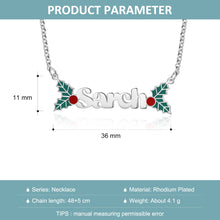 Load image into Gallery viewer, Custom CHRISTMAS NAME White Gold Plated Necklace
